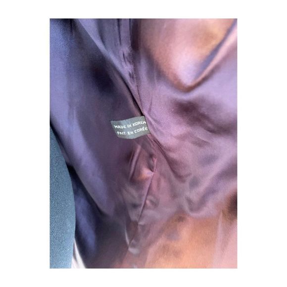 Vintage 80s Bay Club Black Peacoat Wool Cashmere Single Breast - Picture 11 of 13